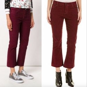 NWT Current/Elliott Kick Corduroy‎ Cropped Pants